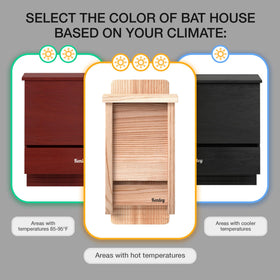 Kenley bat house installation hanger hole makes mounting on pole, tree, or wall easy.