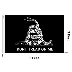 KENPMA All Black Out American Flag 3x5ft for yard and wall.