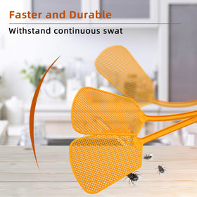 Kensizer fly swatters feature a non-slip thick handle for comfortable use.