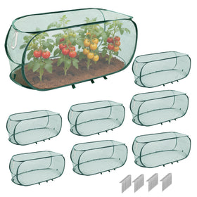 KEOHOLI 8Pack raised bed covers shield crops from birds while allowing airflow.