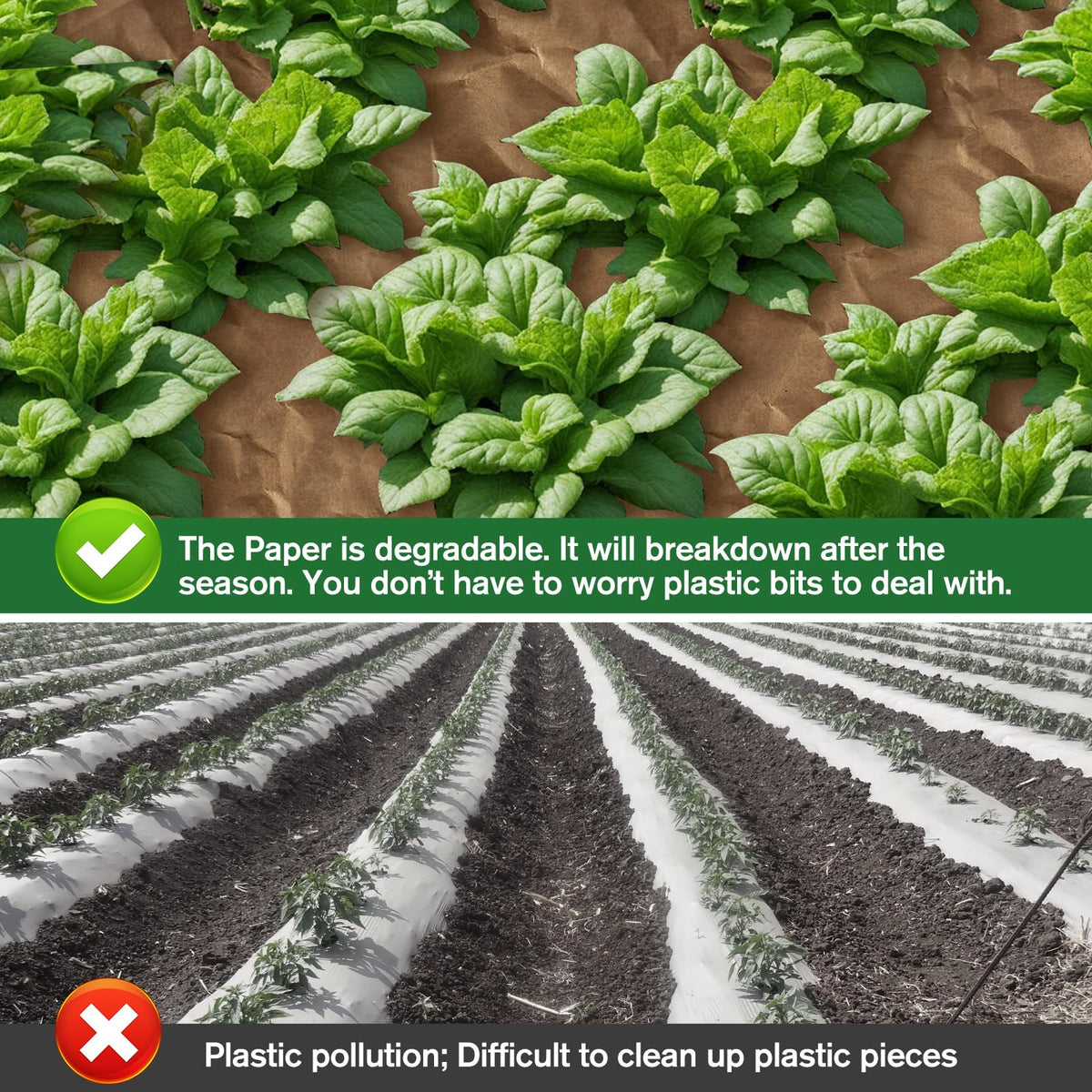 KEOHOLI easy-cut garden paper, simple to trim to fit beds