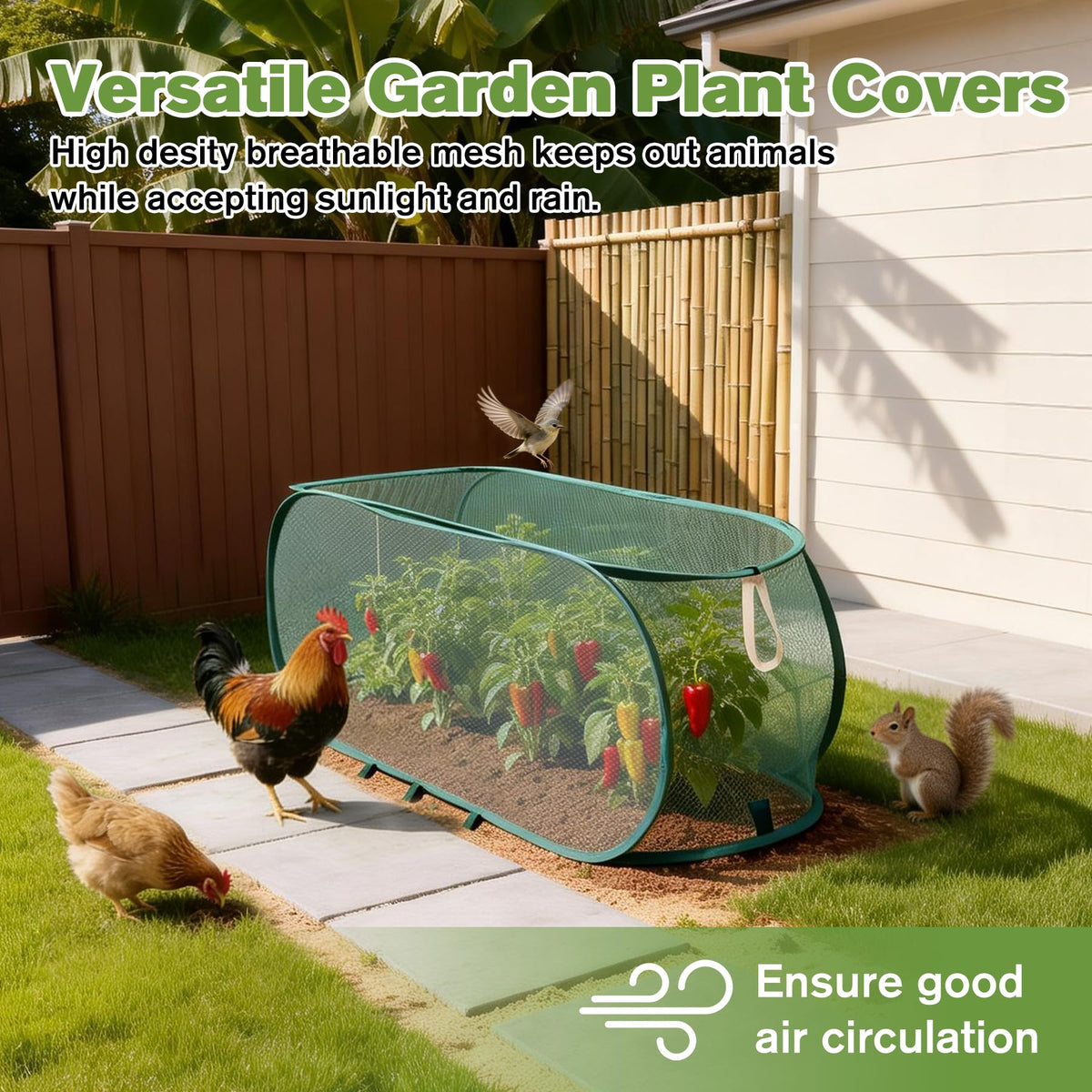 KEOHOLI ground nails secure the covers for wind resistance and stability.