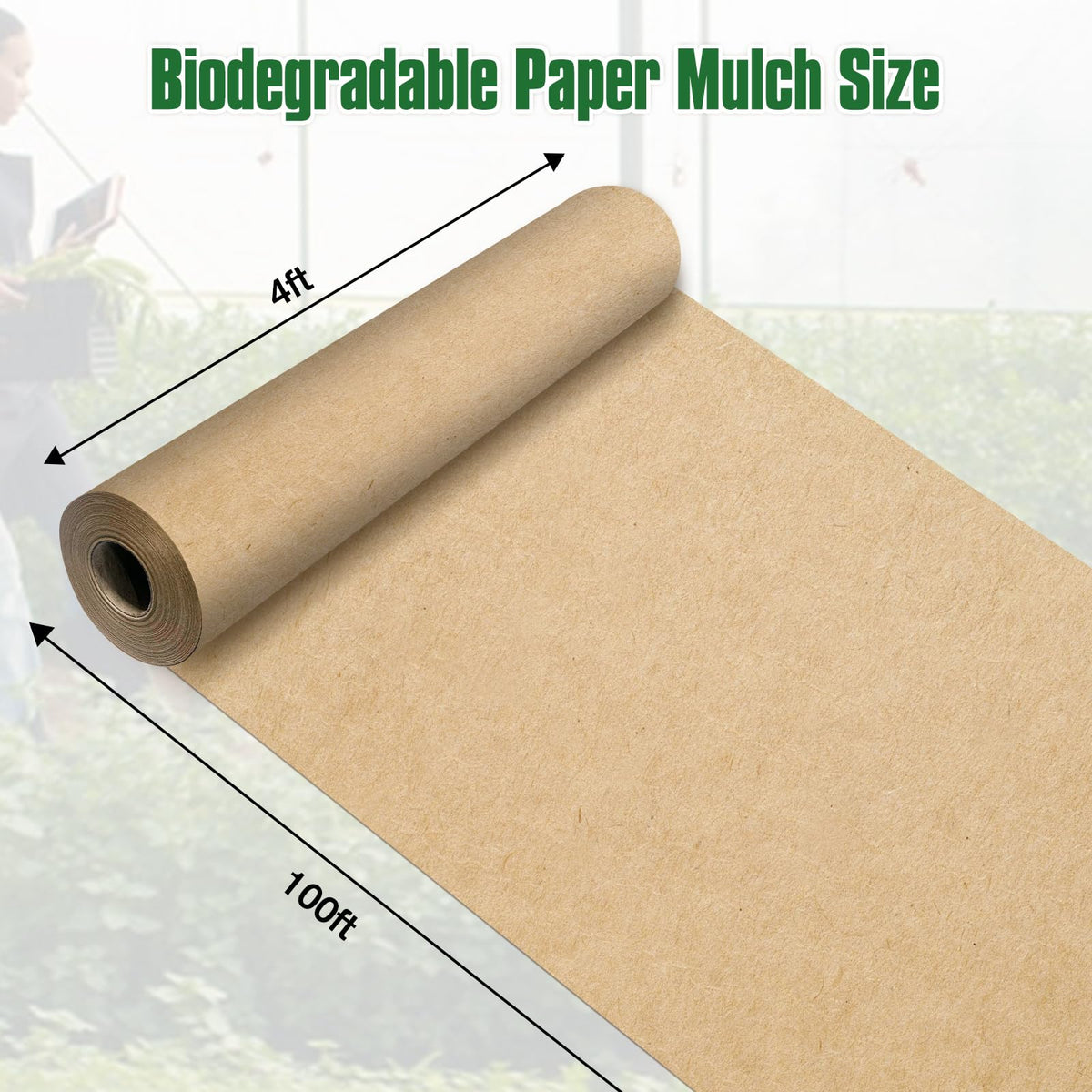 KEOHOLI heavy-duty garden paper being unrolled for easy installation