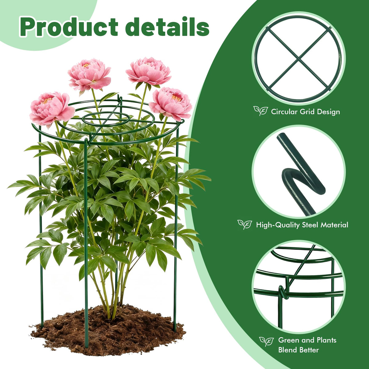 KEOHOLI sturdy steel with green coating resists wind and corrosion
