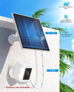 KEPEAK 6.56 ft cable simplifies placement for optimal sun.