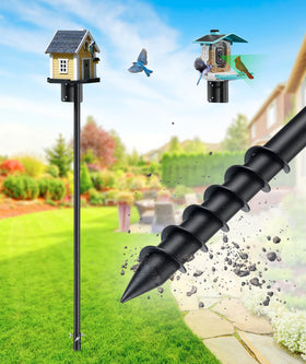 Keplrend heavy-duty pole with auger base anchors securely for year-round outdoor use