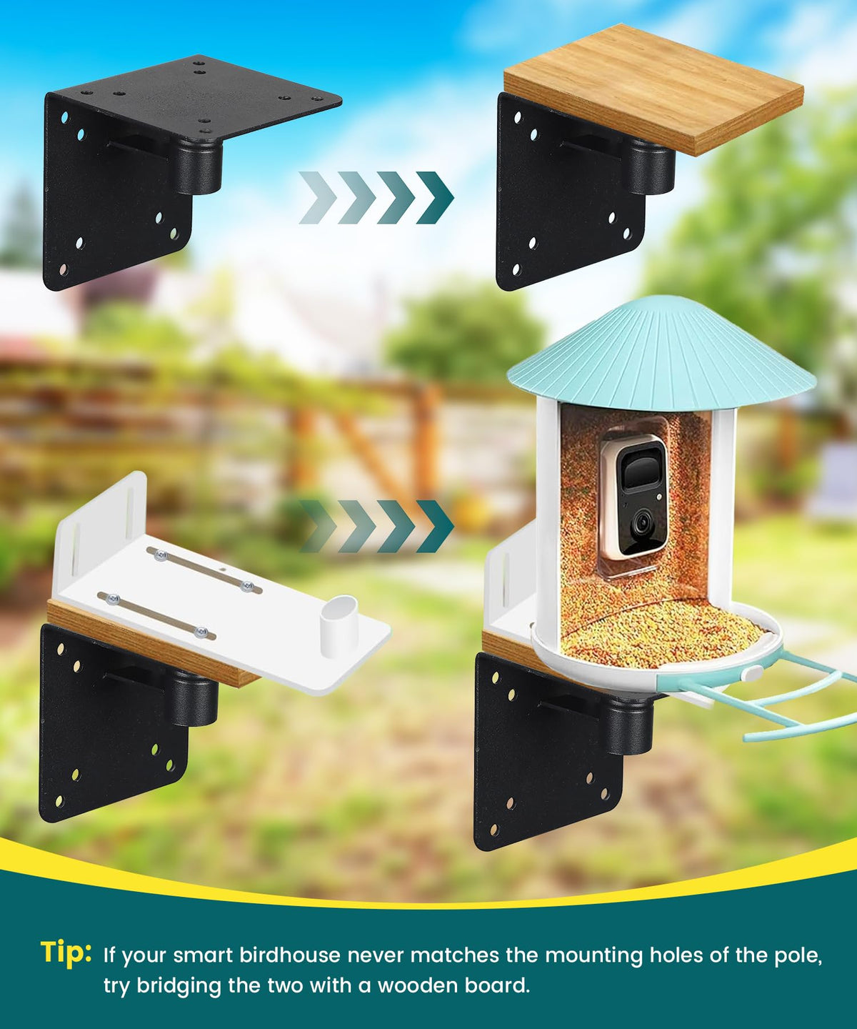 Keplrend weatherproof metal construction withstands rain, sun, and cold