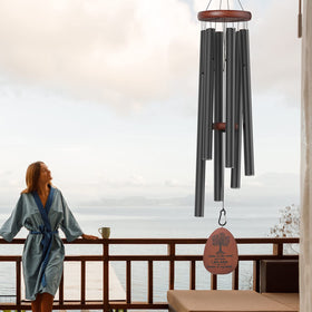 Kerligher Black Sympathy Wind Chimes suit outdoor decor, enhancing reflective spaces near loved ones.