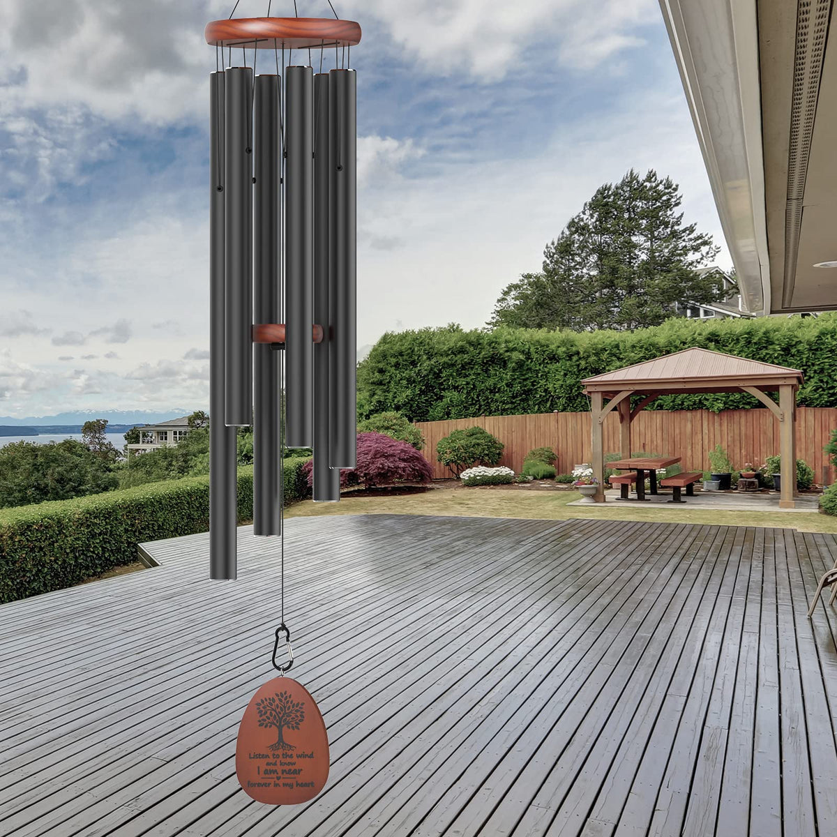 Kerligher Deep Tone Wind Chimes enrich any remembrance with a solemn, resonant sound.