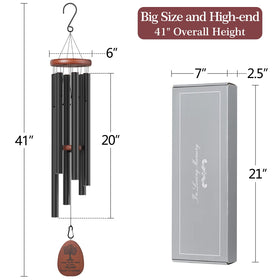 Kerligher large memorial wind chimes for outdoor or indoor spaces, with deep tone.