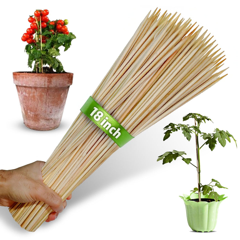 KESEM bamboo plant stake 18-inch long supports garden plants and flowers