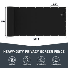 Kesfitt 170GSM HDPE privacy screen showing breathable fabric and airflow