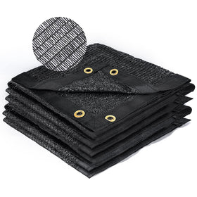 Kesfitt 40% shade cloth covering a garden bed, 14x20 ft coverage, sun reduction and airflow.