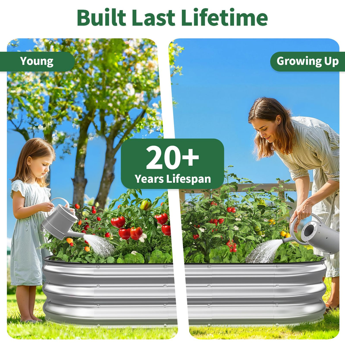 Kesfitt backyard vegetables and herbs use-case in a home garden setting