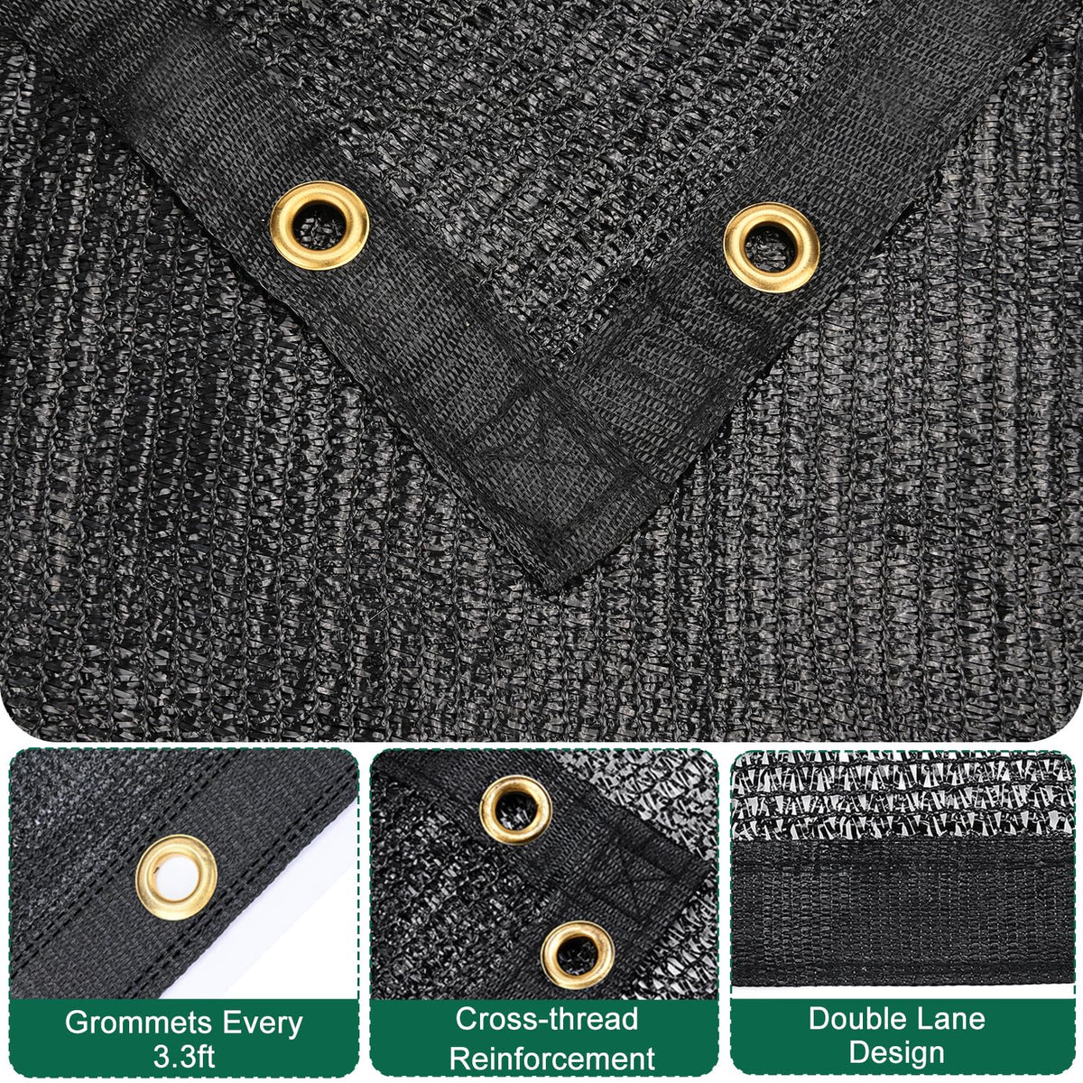 Kesfitt copper grommets enable secure shade setup