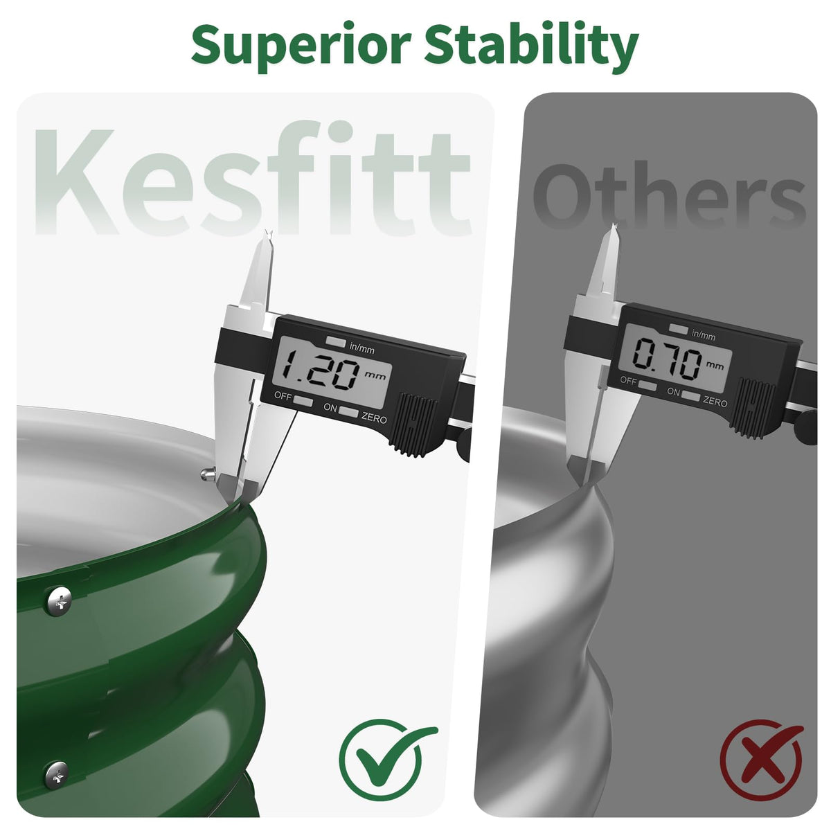 Kesfitt forest green finish adds natural appeal while withstanding weather