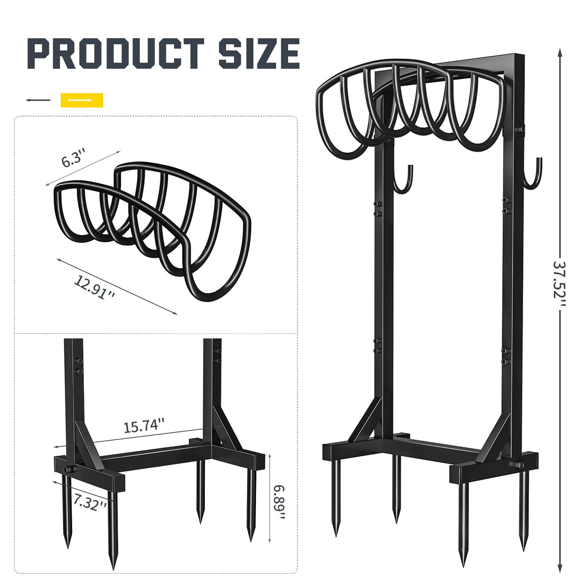 Kesfitt ground insertion point anchors securely into soil for stability.