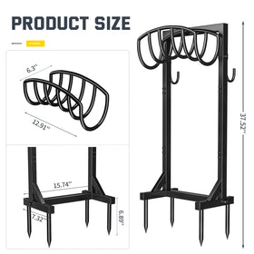 Kesfitt ground insertion point anchors securely into soil for stability.