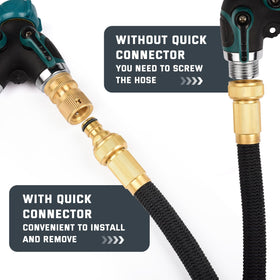 Kesfitt quick-connect sleeve action makes hose changes effortless.