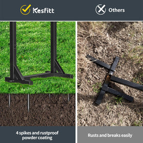 Kesfitt rustproof coating protects the metal against outdoor elements.