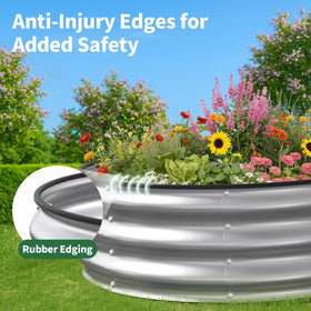 Kesfitt safety edging and included gloves indicate safe garden setup