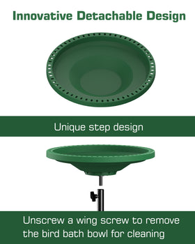 Kesito circle green copper screw holes enable durable bowl removal.
