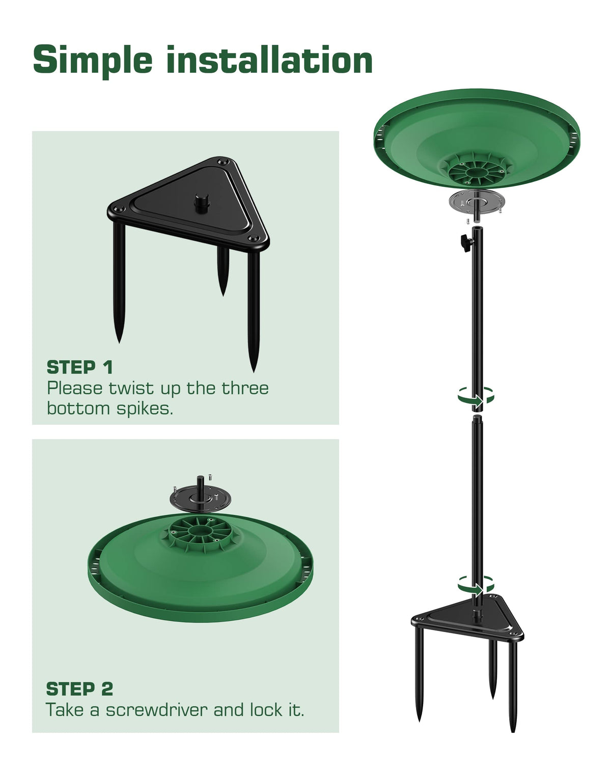 Kesito circle green detachable design simplifies water refills.