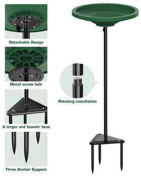 Kesito circle green wing screws for quick assembly and maintenance.