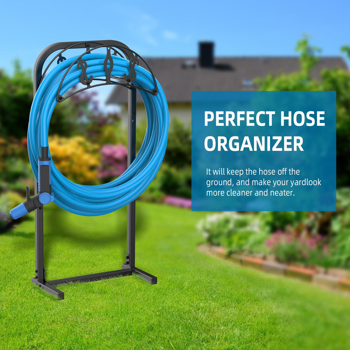 Kesito hose stand triangle reinforcement base improves stability.