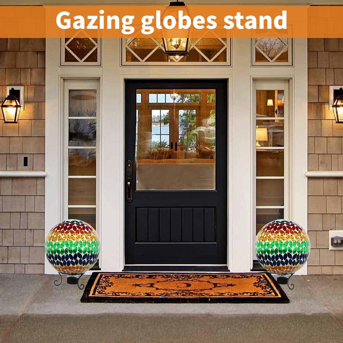 Kesywale matte black garden stand blends with patio decor and weather-ready design