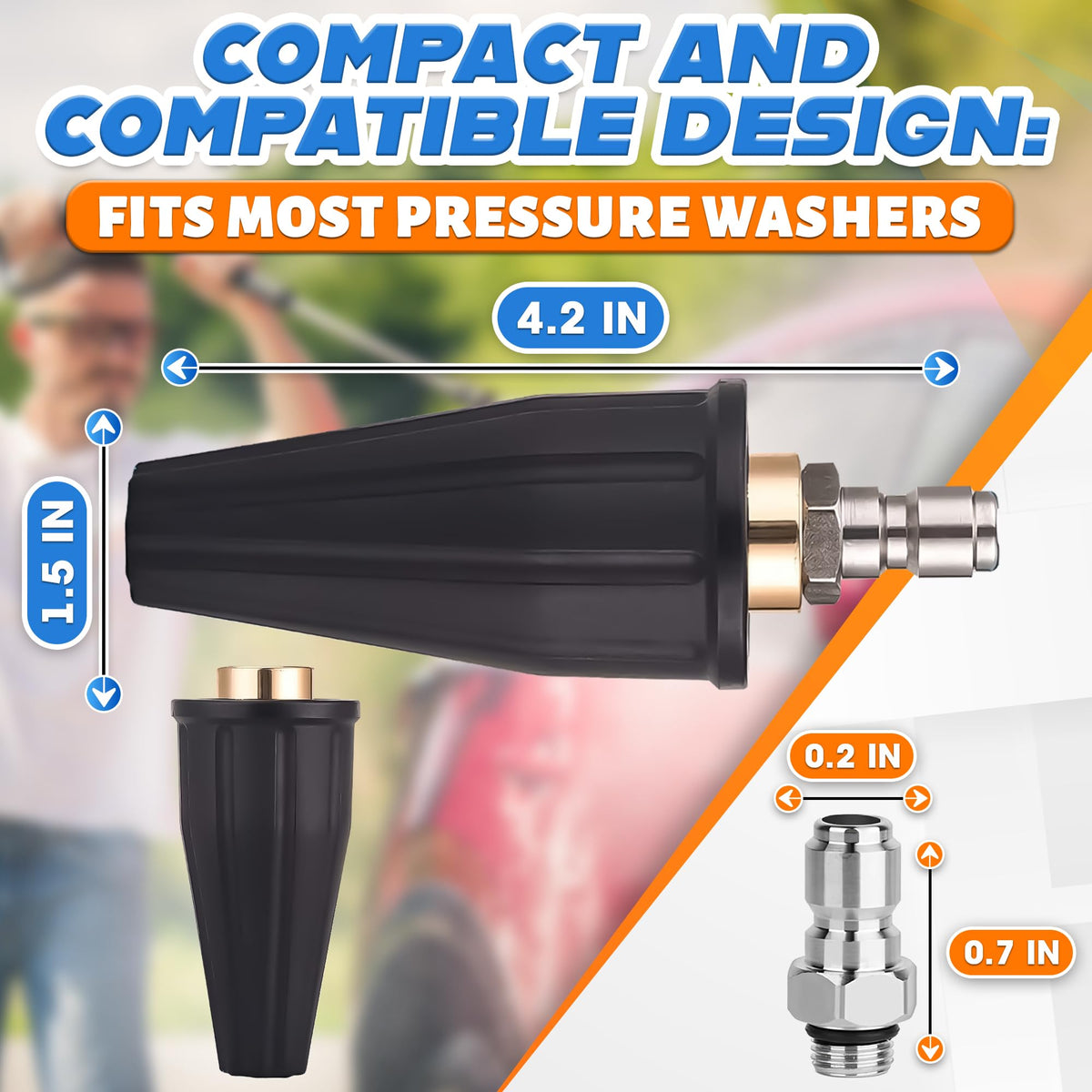 KETAR turbo nozzle 4000 PSI performance for tough surface cleaning