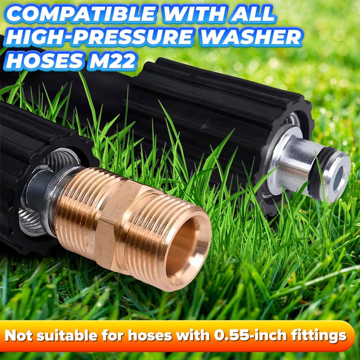 KETAR rustproof brass adapter withstands frequent outdoor cleaning tasks
