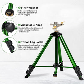 Keten 2-pack lawn sprinklers side view showing compact design