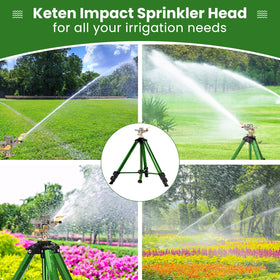 Keten 360-degree coverage up to 70 feet for large yard irrigation