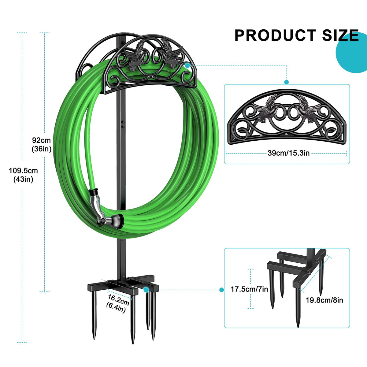 Keten detachable, easy-to-assemble hose holder for quick setup