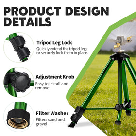 Keten brass sprinkler head rotates nearly 360 degrees for even coverage