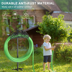 Keten movable garden hose stand for flexible placement in yard