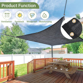 Keten UV-resistant shade fabric protecting plants and seating areas outdoors