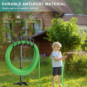 Keten weather-resistant, rust-proof hose holder for outdoor use.