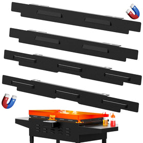 Keten wind guard 36-inch attached securely for stable wind protection during grilling.