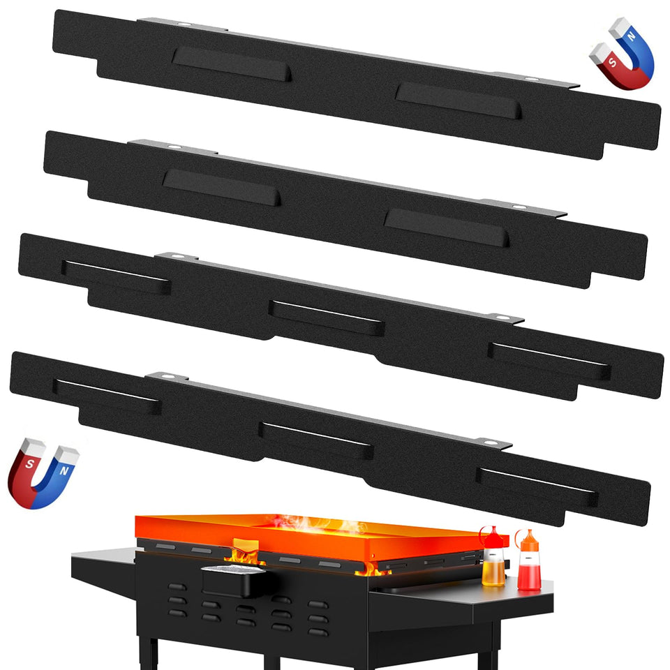 Keten wind guard 36-inch attached securely for stable wind protection during grilling.