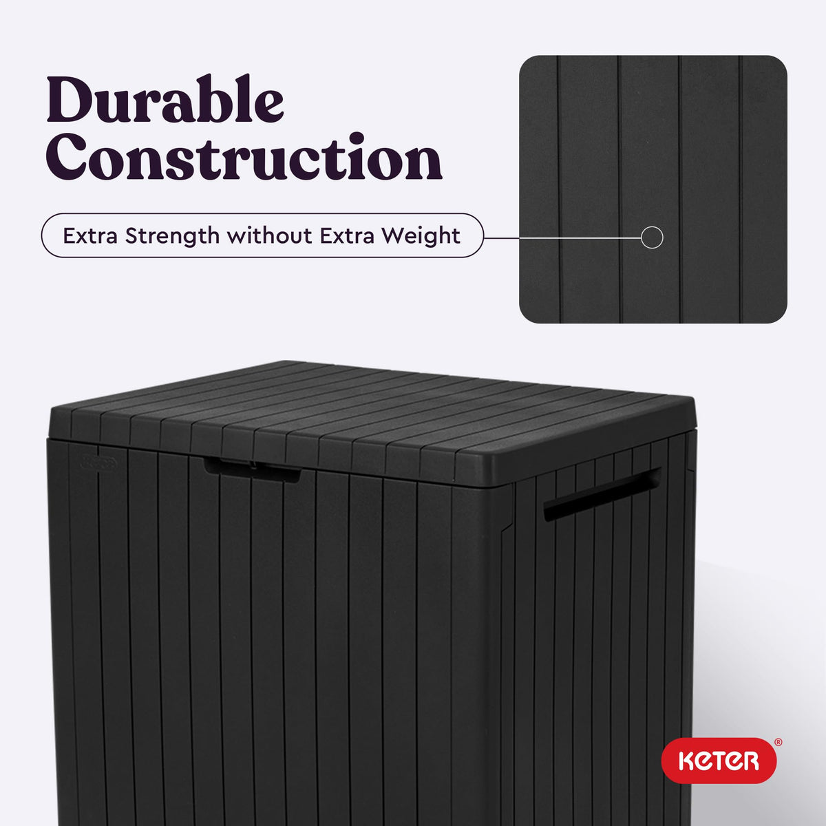 Keter City easy assembly with no extra tools required.