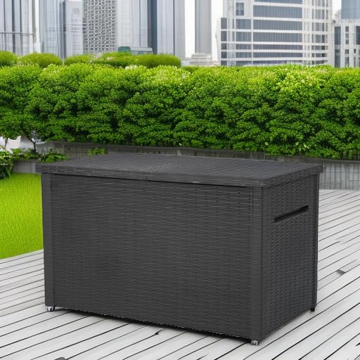 Keter Java XXL exterior dimensions show a large capacity with a compact footprint.