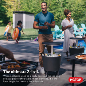 Keter Modern Cool Bar easy-clean maintenance makes outdoor hosting effortless.