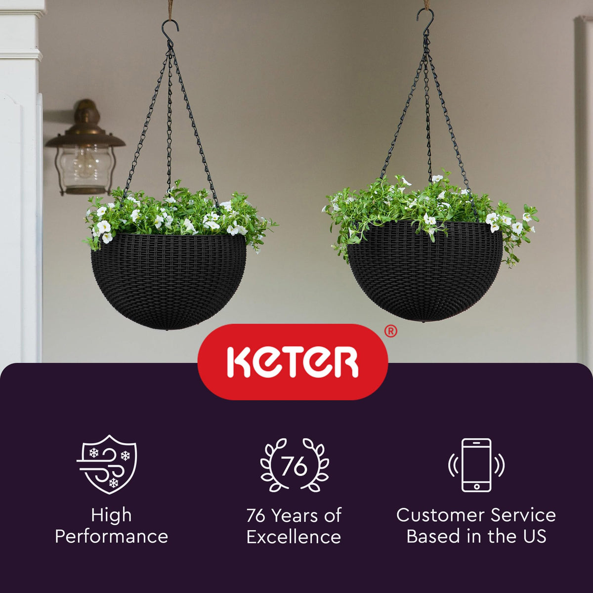 Indoor-outdoor versatility lets you place Keter planters wherever you like.