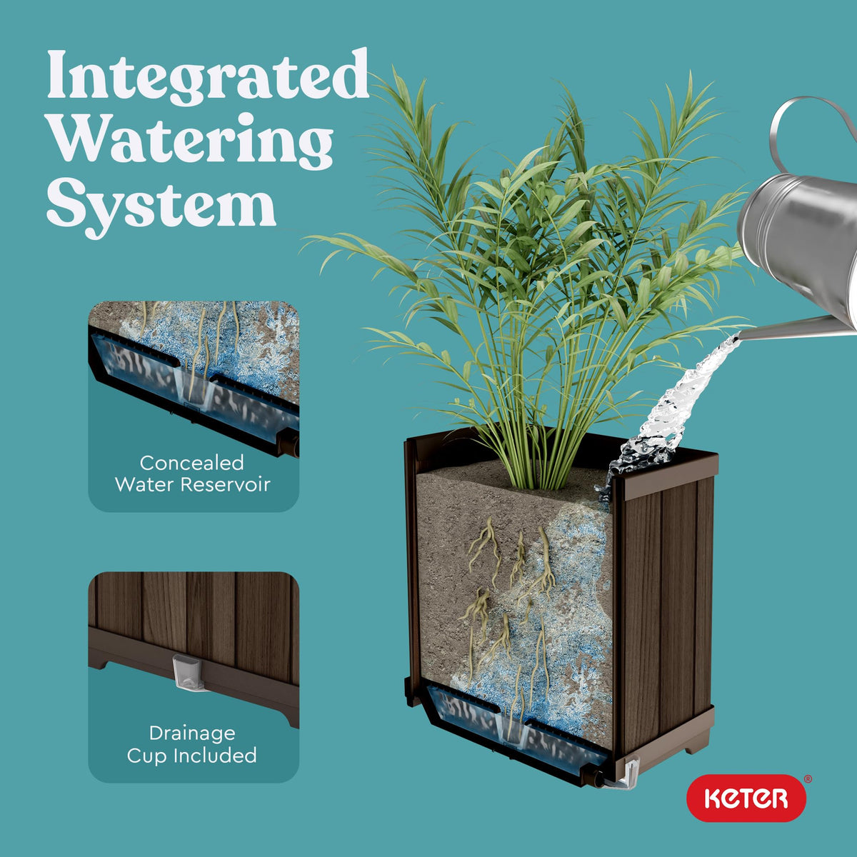 Assembly panel demonstrates a quick five-minute setup for garden-ready placement.