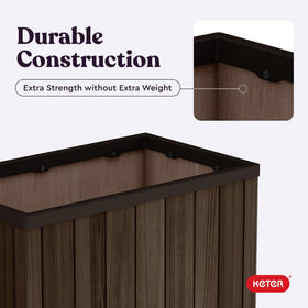 Large-capacity planter ready to host layered flowers or small trees.