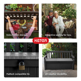 Wood-look texture adds stylish outdoor appeal.