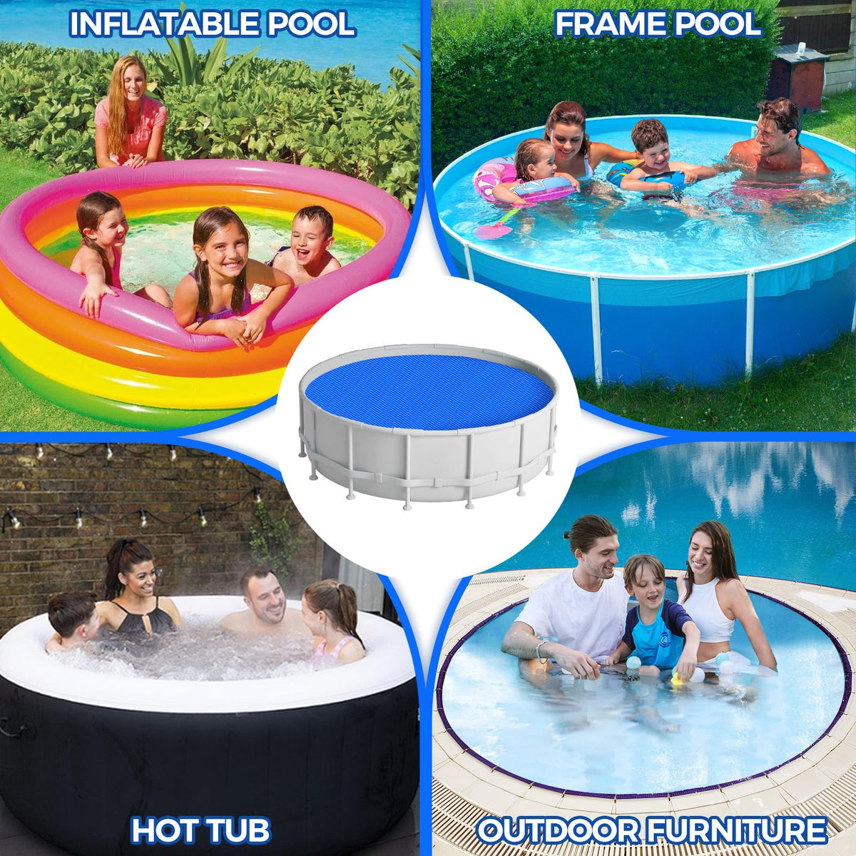 KETNET dustproof pool cover keeps dirt and leaves out.