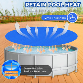 KETNET floating bubble mat traps heat to extend the season.